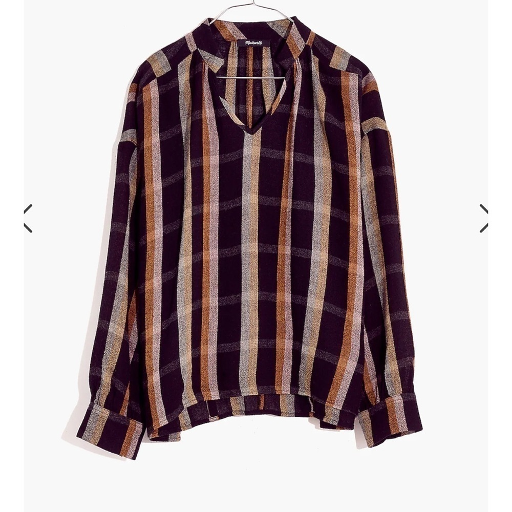 Highroad Popover Shirt in Lessing Plaid Madewell Large NWT - Picture 7 of 8